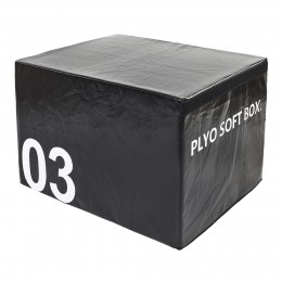 Бокс плиометрический мягкий (1шт) Zelart FI-5334-3 SOFT PLYOMETRIC BOXES (EPE, PVC, р-р 70х70х60см, черный)