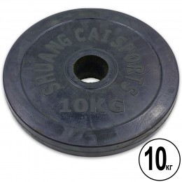 Блины (диски) обрезиненные d-52мм Shuang Cai Sports ТА-1447 10кг (металл, резина, черный)