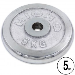 Блины (диски) хромированные d-30мм HIGHQ SPORT ТА-1452 5кг (металл хромированный)