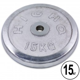 Блины (диски) хромированные d-30мм HIGHQ SPORT ТА-1455 15кг (металл хромированный)