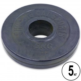 Блины (диски) обрезиненные d-52мм Shuang Cai Sports ТА-1836 5кг (металл, резина, черный)