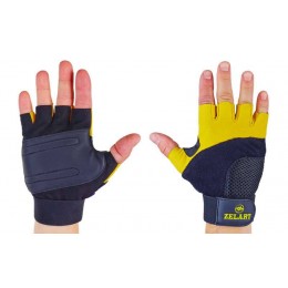 Перчатки атлетические с фиксатором запястья Gel Tech BC-3611 (кожа, откр.пальцы, р-р M-XL)