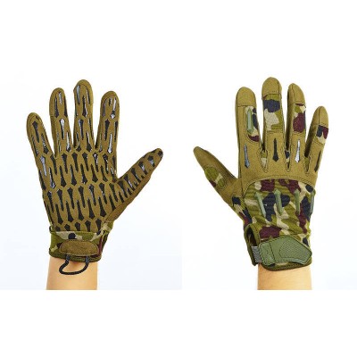 Перчатки тактические с закрытыми пальцами BLACKHAWK BC-4925-HG (р-р L-XL, камуфляж Woodland)