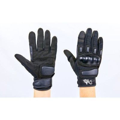 Перчатки тактические с закрытыми пальцами SILVER KNIGHT BC-7052-BK(р-р L-XL, черный)
