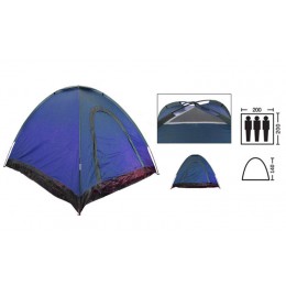 Палатка универсальная самораскладывающаяся 3-х местная SY-A-35-BL (р-р 2х2х1,4м, PL, синий)