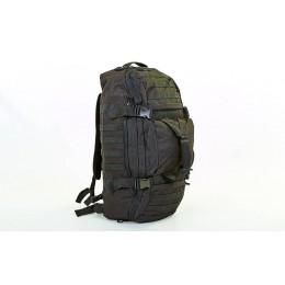 Рюкзак-сумка трансформер тактический рейдовый SILVER KNIGHT 40 литров TY-186-BK (нейлон, оксфорд 900D, размер 66х32х17см, черный)