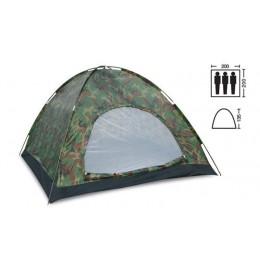 Палатка универсальная 3-х местная SY-011 (р-р 2х2х1,35м, PL, камуфляж Woodland)
