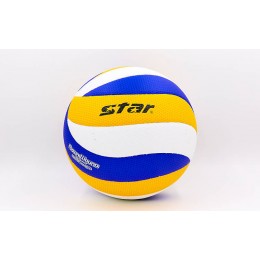 Мяч волейбольный Клееный PU STAR JMU05000Y (PU, №5, 5 сл., клееный)
