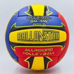Мяч волейбольный PU BALLONSTAR LG0163 (PU, №5, 3 слоя, сшит вручную)