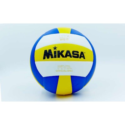 Мяч волейбольный Клееный PU MIK VB-0017 MV-210 (PU, №5, 5 сл., клееный)